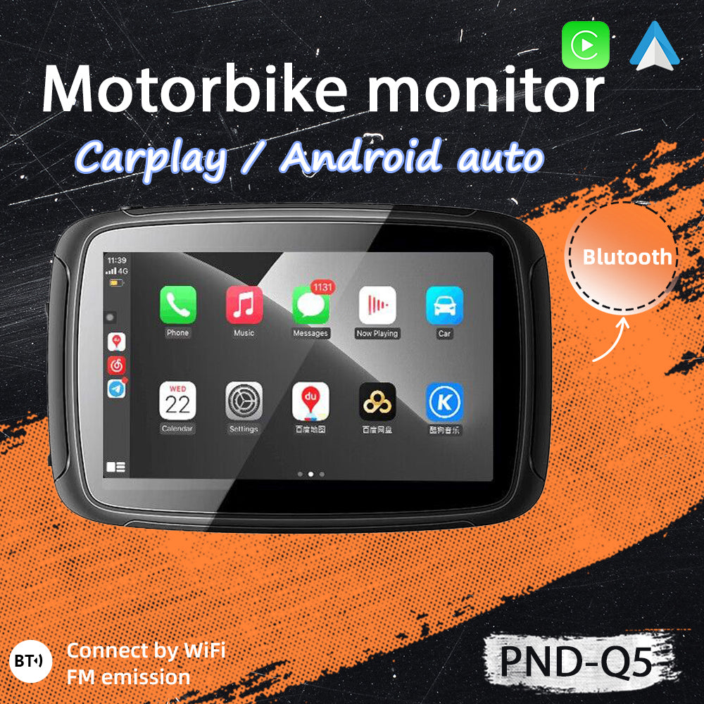 PND-Q5 5-inch Wireless Car Play Portable Motorcycle Navigator Bluetooth HD Video Playback PND-Q5 5-inch Wireless Car Play Portable Motorcycle Navigator Bluetooth HD Video Playback
